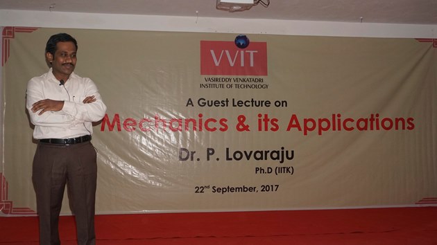 Dr.P.Loavaraju speaking at guest lecture