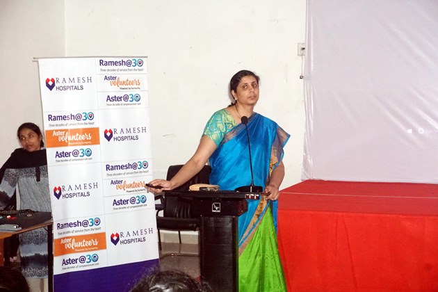 Dr. Priya Nandana Alaparthi, speaking